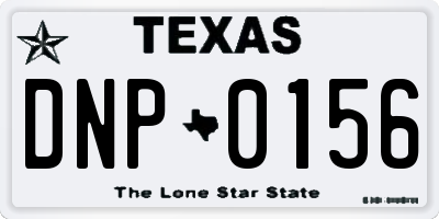 TX license plate DNP0156