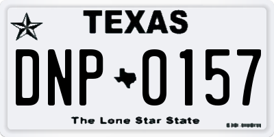 TX license plate DNP0157