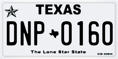 TX license plate DNP0160
