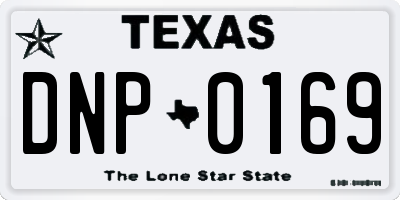TX license plate DNP0169