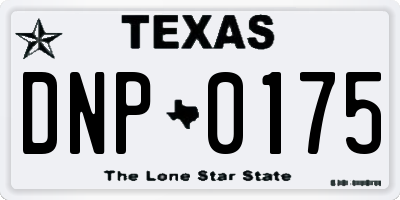 TX license plate DNP0175
