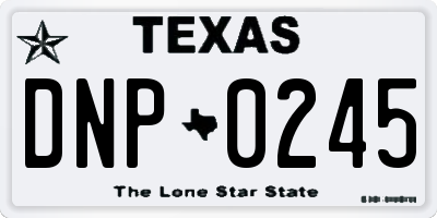 TX license plate DNP0245