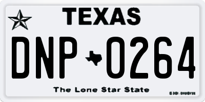 TX license plate DNP0264