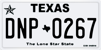 TX license plate DNP0267