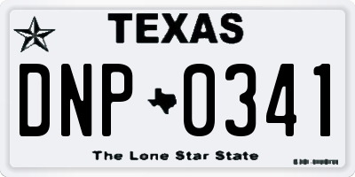 TX license plate DNP0341