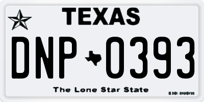 TX license plate DNP0393