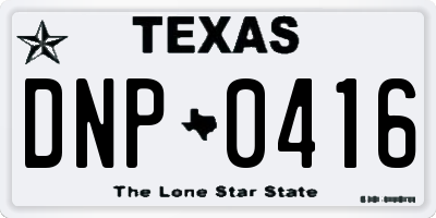 TX license plate DNP0416