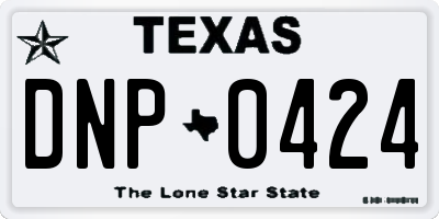 TX license plate DNP0424