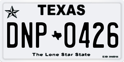TX license plate DNP0426