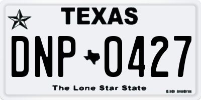 TX license plate DNP0427