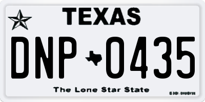 TX license plate DNP0435
