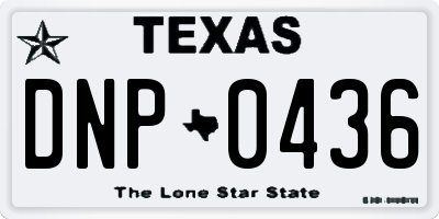 TX license plate DNP0436