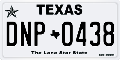TX license plate DNP0438