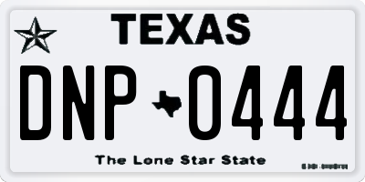 TX license plate DNP0444