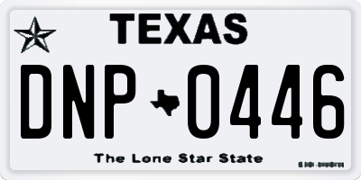 TX license plate DNP0446