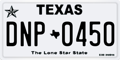 TX license plate DNP0450