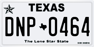 TX license plate DNP0464