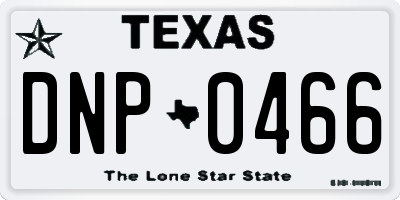 TX license plate DNP0466