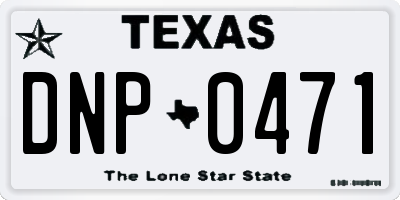 TX license plate DNP0471
