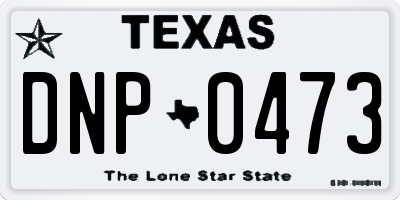TX license plate DNP0473
