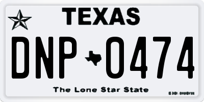 TX license plate DNP0474