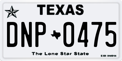 TX license plate DNP0475