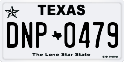 TX license plate DNP0479