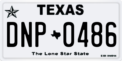 TX license plate DNP0486