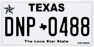 TX license plate DNP0488