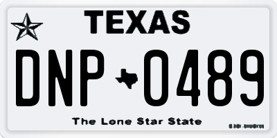 TX license plate DNP0489
