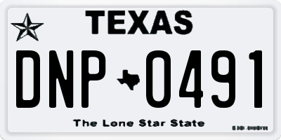 TX license plate DNP0491