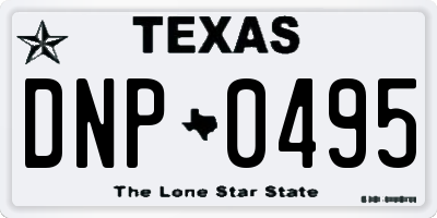 TX license plate DNP0495