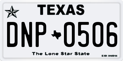 TX license plate DNP0506