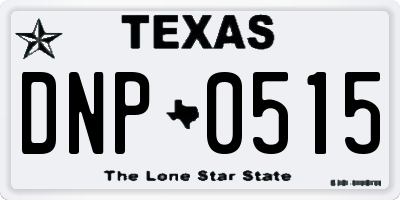 TX license plate DNP0515