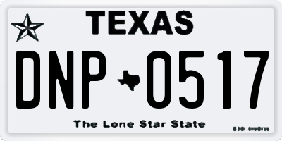 TX license plate DNP0517