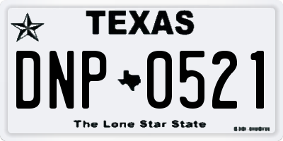 TX license plate DNP0521
