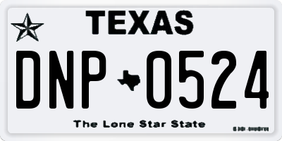 TX license plate DNP0524