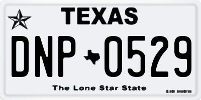 TX license plate DNP0529