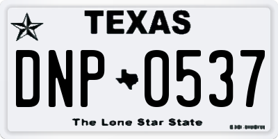 TX license plate DNP0537