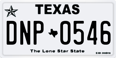 TX license plate DNP0546