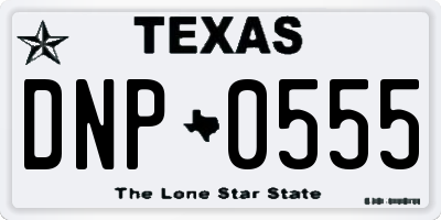 TX license plate DNP0555