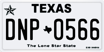 TX license plate DNP0566
