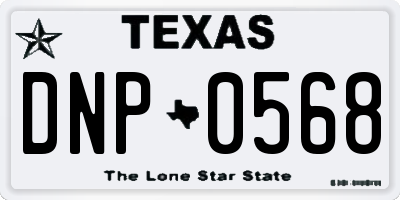 TX license plate DNP0568