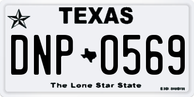 TX license plate DNP0569