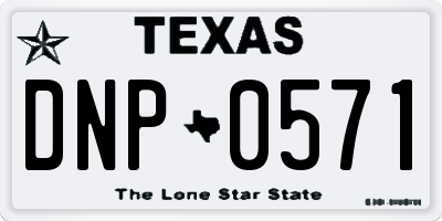 TX license plate DNP0571