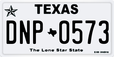 TX license plate DNP0573