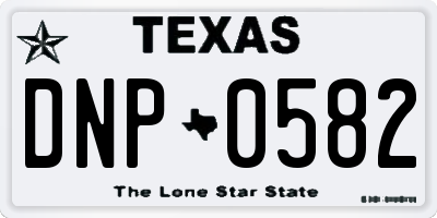 TX license plate DNP0582