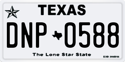 TX license plate DNP0588