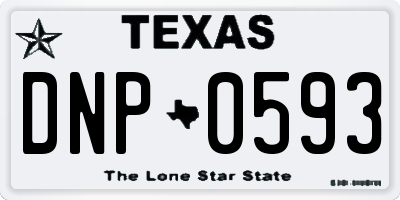 TX license plate DNP0593