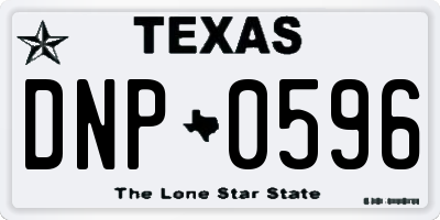 TX license plate DNP0596